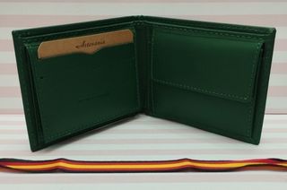 OFERTA! CARTERA MONEDERO PIEL/ LONA BANDERA+ PULSE