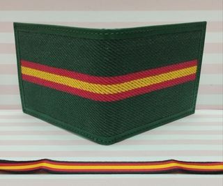 OFERTA! CARTERA MONEDERO PIEL/ LONA BANDERA+ PULSE