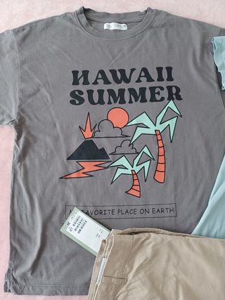 Ropa niño: 2 camisetas y pantalón corto