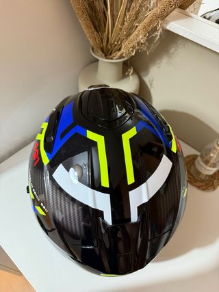 Casco Scorpion EXO-491: Azul, Negro, Amarillo