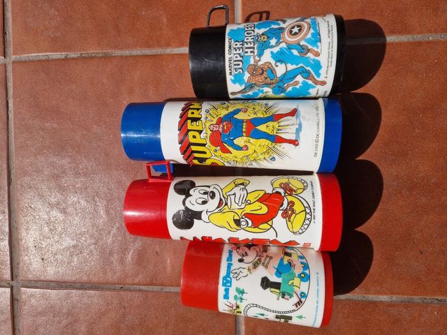4 Termos Vintage - Marvel & Disney