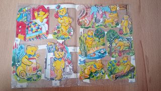 Cromos ositos troquelados vintage