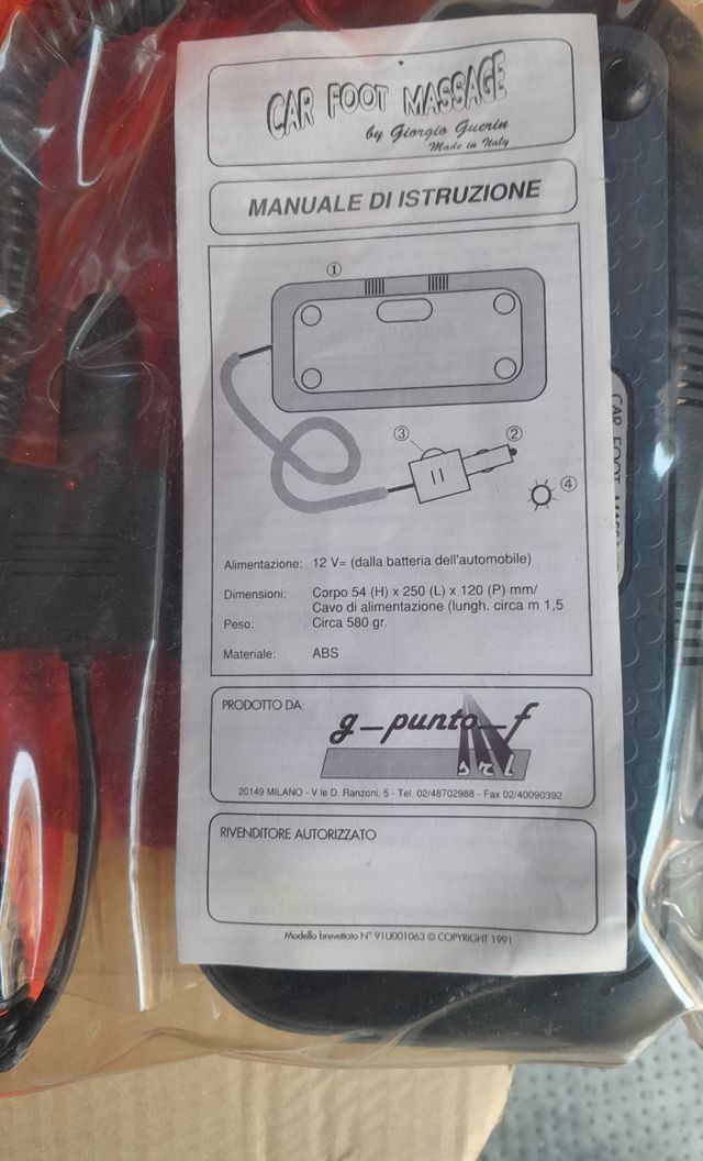 Massaggiatore Piedi Auto - Giorgis Guerin