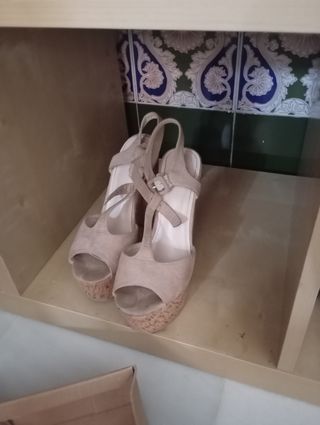 Zapatos plataforma mujer marrón