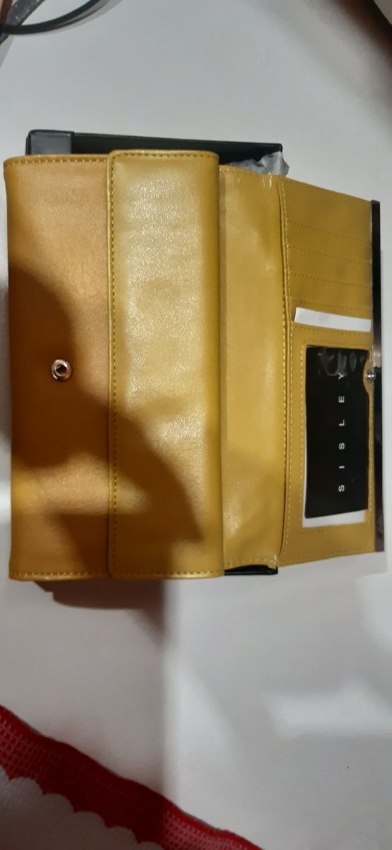 Monedero Sisley amarillo - nuevo