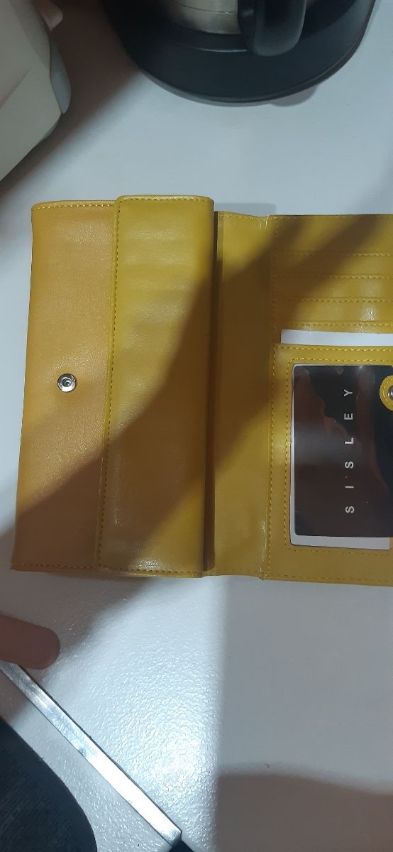 Monedero Sisley amarillo - nuevo