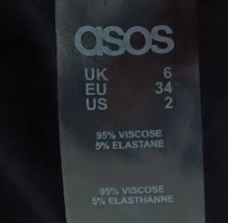 Vestito donna Asos  nero estivo tg. XS stretch