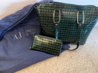 Bolso Armani Jeans - Verde con monedero