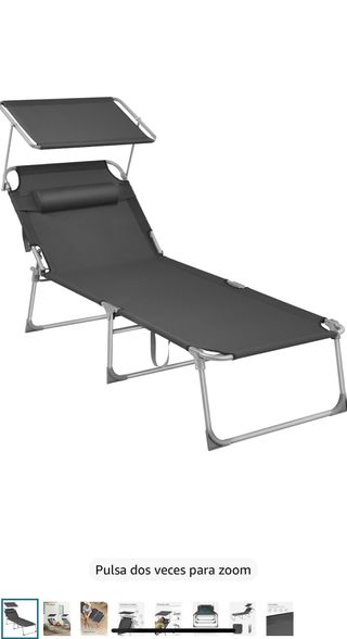 Tumbona Plegable con Toldo - 150kg