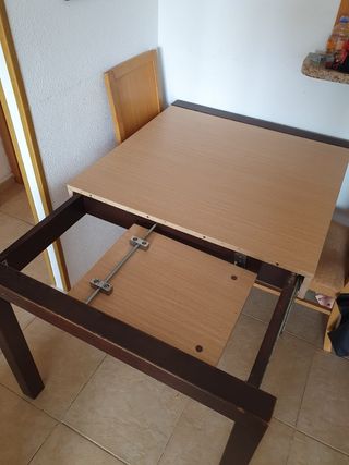 Mesa comedor extensible madera