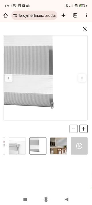 Estor enrollable noche/día 120x190cm