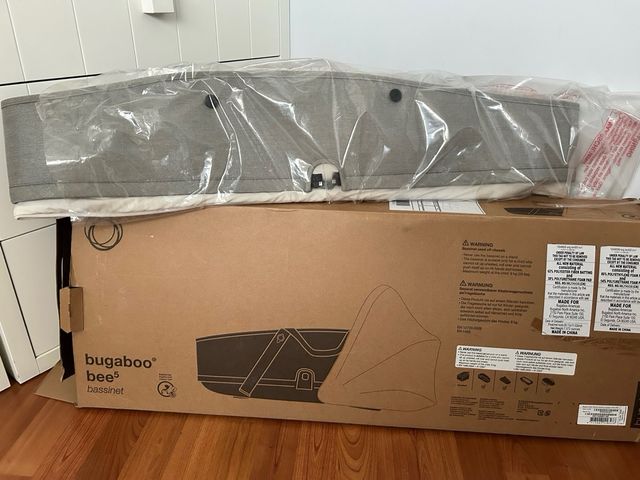 Capazo Bugaboo Bee5/6 Gris melange completo.