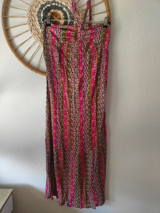 Vestido largo estampado boho
