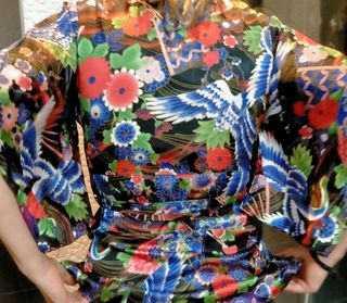 Blusa kimono estampada flores