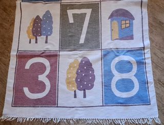 Alfombra infantil de algodón con números
