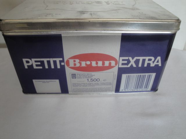 Lata de hojalata Biscuits Brun.  Marca francesa