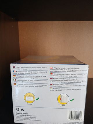 25 estuches CD Verbatim Slim