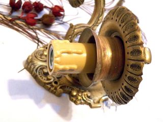 Antigua lámpara de pared bronce, aplique francés