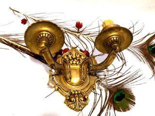 Antigua lámpara de pared bronce, aplique francés