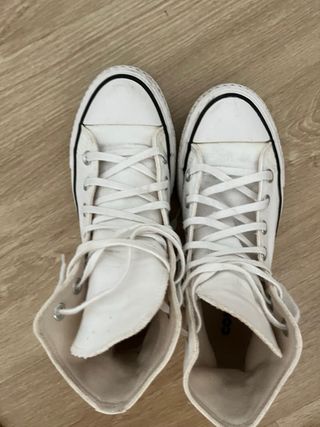 Converse blancas altas plataforma