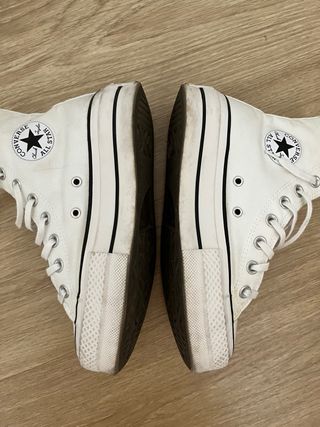 Converse blancas altas plataforma