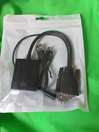 Adaptador VGA a HDMI + USB