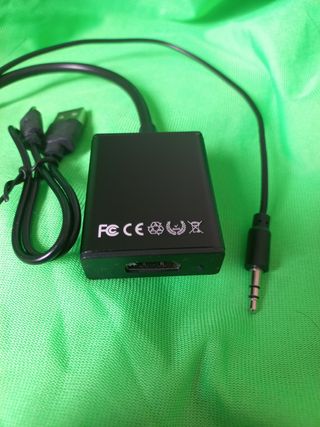 Adaptador VGA a HDMI + USB