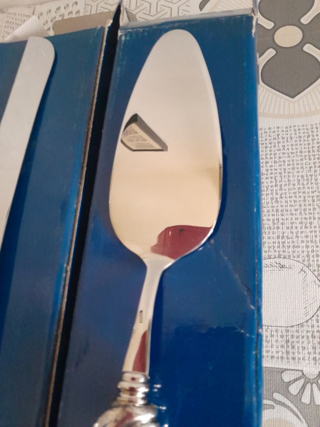 Set coltelli torta argento vintage