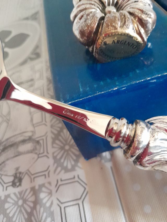 Set coltelli torta argento vintage