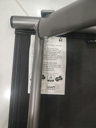  Tavolino Sgabello pieghevole grigio metallo