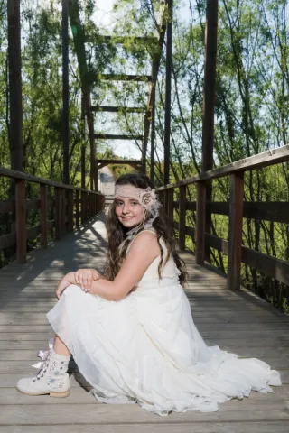 Vestido comunión Hortensia Maeso blanco
