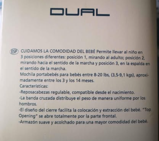 Mochila portabebés 3 en 1