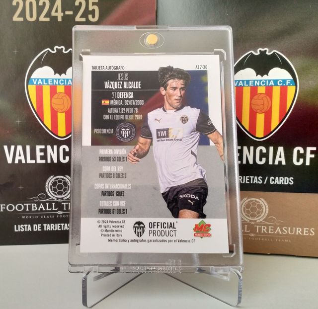 Autógrafo Jesús Vázquez Valencia Treasures 2024-25