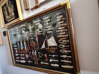 Cuadro nudos marinos vintage