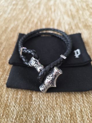 Pulsera cuero Mjolnir