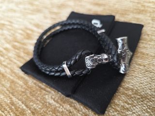 Pulsera cuero Mjolnir