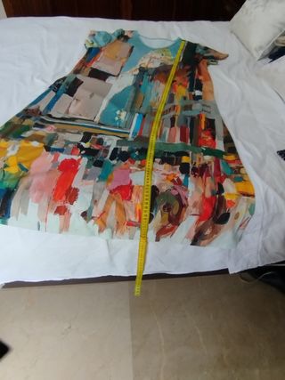 Vestido largo estampado talla 46