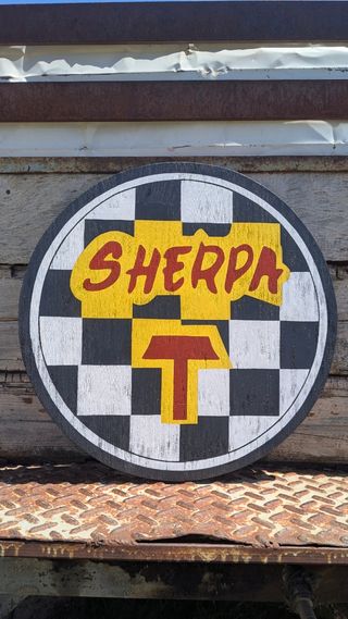 Logo Bultaco Sherpa madera