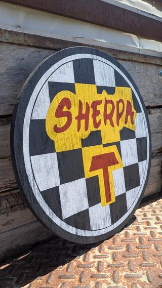 Logo Bultaco Sherpa madera