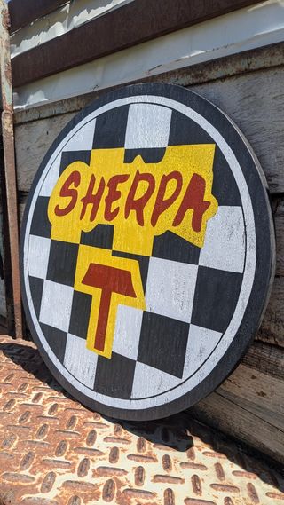 Logo Bultaco Sherpa madera