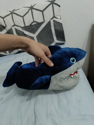Pantuflas Tiburón - Azul Gris