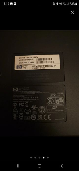 Portátil HP Compaq 6720s