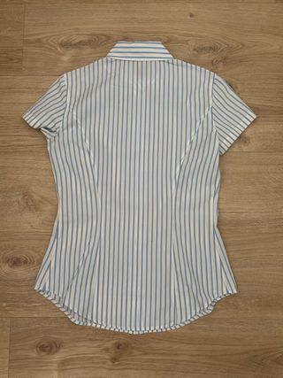 Camisa Benetton rayas azul y blanco