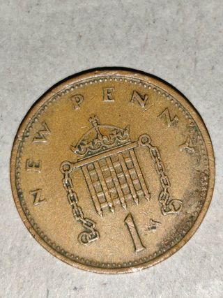 Moneda antigua 1 penique 