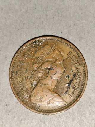 Moneda antigua 1 penique 
