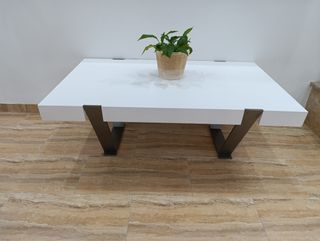 Mesa centro blanca y gris - Moderna