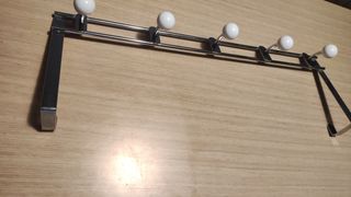 Perchero 5 ganchos - metal blanco