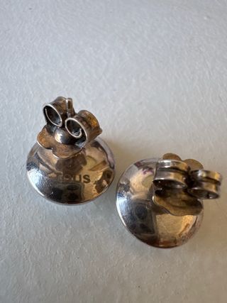 Pendientes florales plata