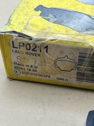 Jgo. Pastillas freno Range Rover V8 classic LP0211