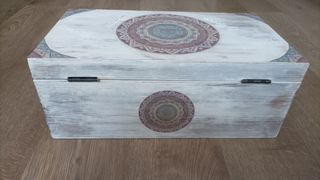 Caja /Baúl de Madera -Artesanal - Decorar/ Ordenar